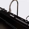 Matte Black Single Bowl Kitchen Sink with Faucet and Sprayer Accessory