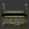 Ancient Stone Arch Bridge Covered in Green Moss And Climbing Vines
