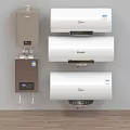 Wall Mounted Kitchen Water Heater Appliances Featuring Haier And Midea Models 3d model