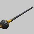 Warhammer PBR Next Generation Blunt Weapon Melee Weapon Cold Weapon Armor Breaking Hammer Ancient Weapon Pumpkin Hammer Ancient Weapon Hammer Game Equipment 3d model