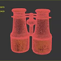 Classic Commercial Binoculars With Orange Brown Finish Decorative Patterns And 114 24x114 Specification