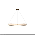 Modern Ring Shaped Chandelier With Transparent Material And Soft Lighting For Interior Decor 3d model