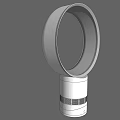 Modern Air Conditioner Fan With Circular Head And Cylindrical Base Grille