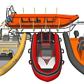 Colorful Modern Inflatable Yachts Including Red Yellow Orange And Gray Models