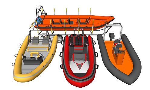 Modern Lifeboat 3d model