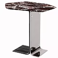Modern Living Room Table Design With Marble Tabletop And Metal Stand