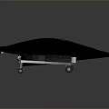 Advanced Dark Blue Camouflage Stealth Aircraft Prototype With Flying Wing Design 3d model