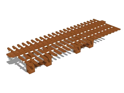 Shower Sauna Interior Featuring Wooden Slat Grid Structure Design Details 3d model