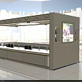 Luxurious Modern Jewelry Store Interior With Display Counters And Lighting Fixtures