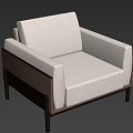 New Chinese-style Single Sofa 3d model