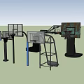 Various Basketball Hoops with Backboards Sports Equipment for Outdoor Training Use