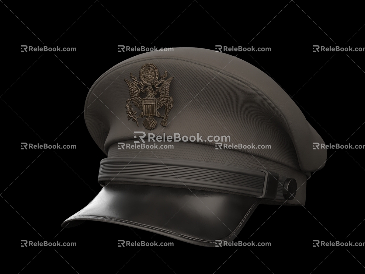 Officer Hat Troop Hat World War II Army Hat 3d model