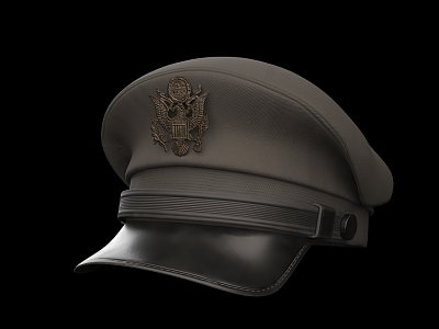 Officer Hat Troop Hat World War II Army Hat 3d model