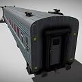 Vintage Passenger Train Carriage With Covered Wooden Platform And Steps