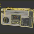 Retro Audio System Vintage Radio Cassette Player with Dual Speakers Classic Design