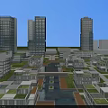 Modern Industrial Factory Complex Featuring Green Roofs in Urban Industrial Park Layout