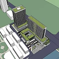 Style School Complex Building SU Model 3d model