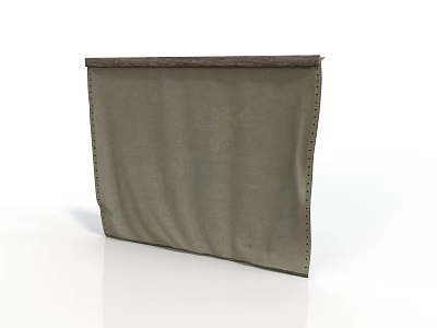 Gray Fabric Storage Container as Practical Daily Life Essential with Stitched Edges and Simple Design 3d model