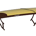 Traditional Wooden Chinese Zither Musical Instrument With Artistic Strings And Stand