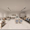 Bright Spacious Modern Rehabilitation Room With Wheelchairs Beds And Tables