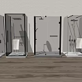 Modern Shower Interior Design With Glass Enclosures Shower Heads And Towel Racks