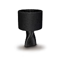 Stylish Black Table Lamp With Fabric Shade And Unique Twisted Base Design
