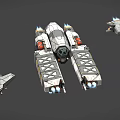 Sci Fi Spacecraft 3D Models With Various Designs Thrusters And Detailed Structures 3d model
