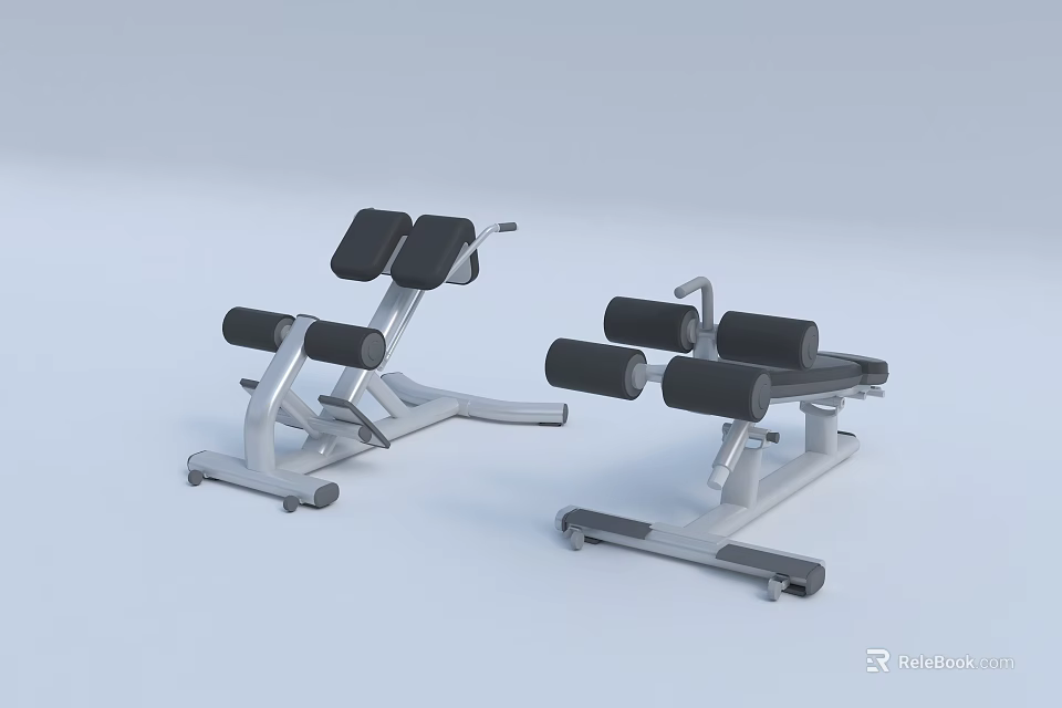 Adjustable Fitness Workout Benches With Ergonomic Padding For Home Gym Training 3d model 