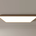 Modern Square Ceiling Light With White LED Panel And Beige Frame For Home Lighting 3d model