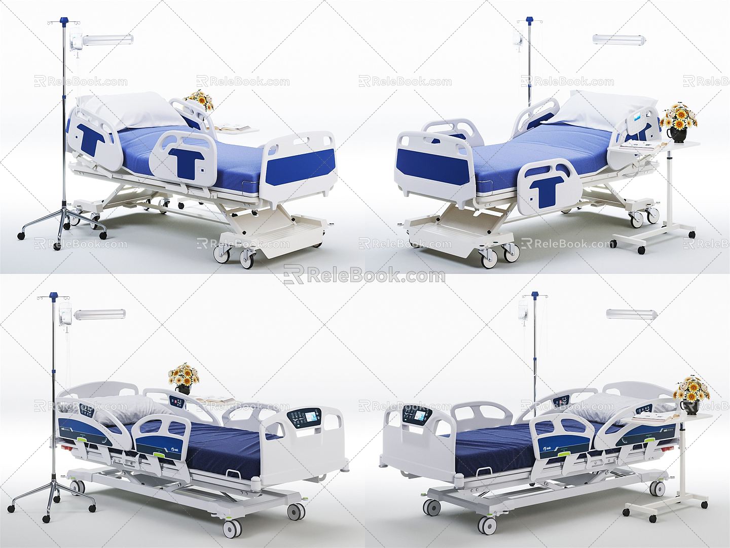 Modern hospital bed infusion bed combination model