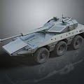 Armored Military Vehicle With Six Wheels Tactical Weapon Mount And Reinforced Body
