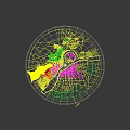 Birds Eye View Urban Planning with Modern Buildings Wide Roads and Green Spaces