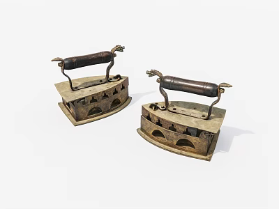 Chinese old-fashioned copper iron old objects 3d model