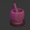 Handcrafted Wooden Mortar And Pestle Practical Household Tool For Grinding Spices And Herbs