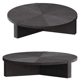 petra wooden round table 18 3d model