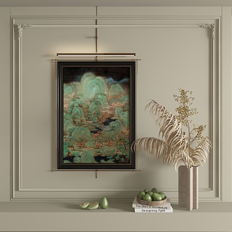 abstract decorative painting 3d model