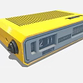 Yellow Audio Speaker with Digital Display and Grille Design for Quality Music Playback