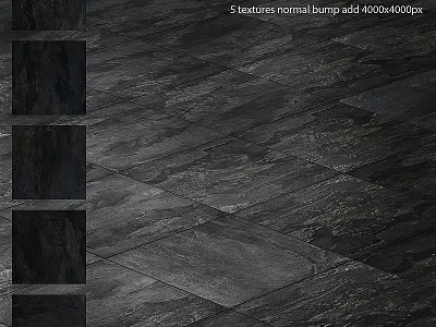 Five Normal Bump Floor Tile Textures With 4000x4000px High Resolution 3d model
