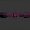 Colorful Fantasy Sword With Purple Pink Hilt Intricate Patterns And Glowing Yellow Accents