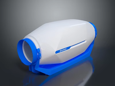 Futuristic Gladius Device With White And Blue Streamlined Sci Fi Design 3d model