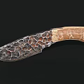 Handmade Weapon Knife With Textured Forged Steel Blade And Natural Antler Handle Grip