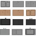 Various Kitchen Sink Styles In Different Colors With Double And Single Bowls