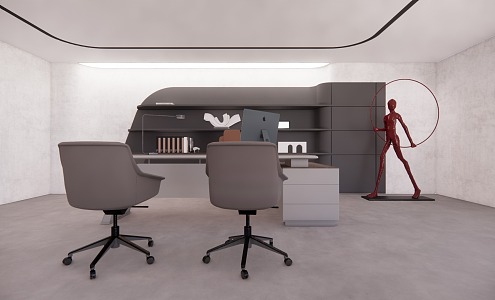 Office Manager Room Boss Room 3d model