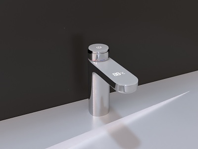 Electric hot water faucet with animation 3d model