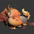 Adorable 3D Cartoon Animal Characters With Horns Fluffy Fur And Wings