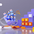 Vibrant Photo Check In Spot With Colorful Cubes Photos And Letter Blocks Staircase