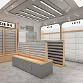 HEZIYIBAI Store Interior Design With Shelves Display And Lighting Fixtures