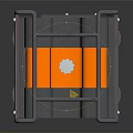 Industrial Heavy Duty Equipment With Metal Frame Orange Panels And Rollers