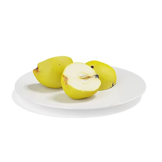 food fruit plate pear fragrant pear 3d model