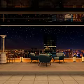 Roof Garden Design Featuring Wooden Deck Outdoor Seating Lighting And Green Plants